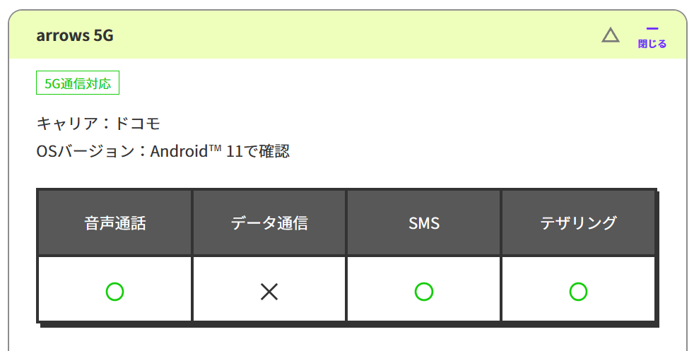 arrows 5G動作確認