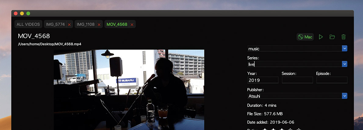 動画コレクションをカタログ化して管理 Macfan