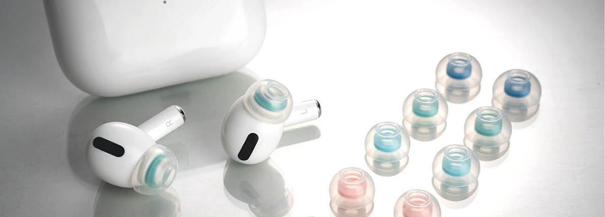 サイズを選べる専用イヤチップで AirPods Proのフィット感アップ!