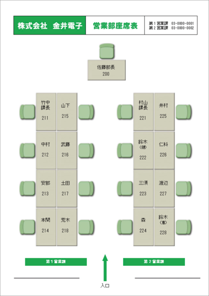 座席表01 5種 マイナビブックス