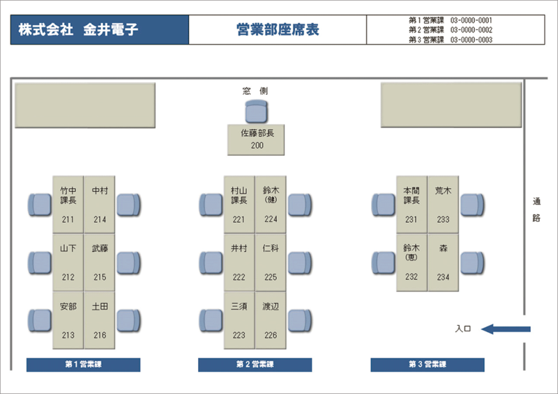 座席表02 3種 マイナビブックス