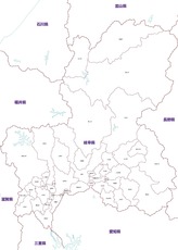 021岐阜県 白地図データ マイナビブックス