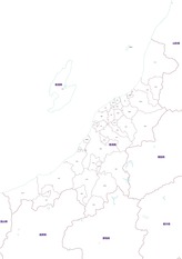 015新潟県 白地図データ マイナビブックス
