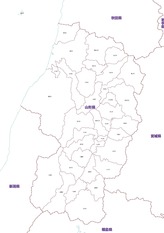 006山形県 白地図データ マイナビブックス