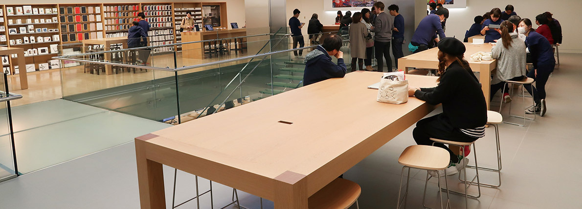 アップル名古屋栄の改修に見る最新の店舗設計思想 Macfan