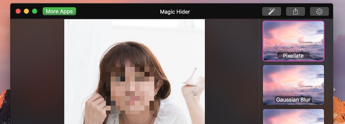 特選ソフト 写真を自動でモザイク処理 Macfan