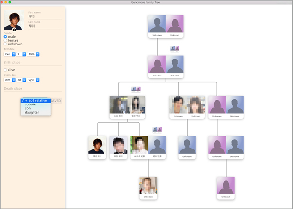 0円ソフト 顔写真入りの家系図を作成 Macfan