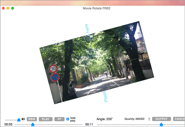 0円ソフト 動画を自由に回転させて傾きを補正 Macfan